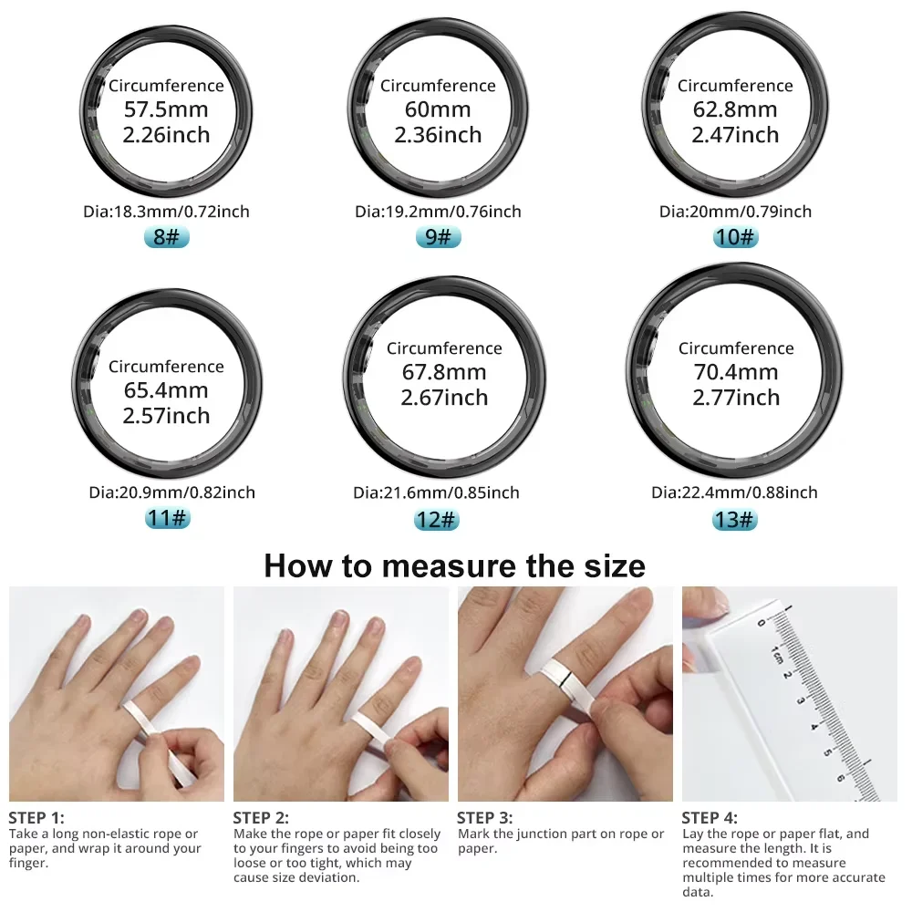 R09 Smart Ring Men Women with  - Temperature Ring Skin 评论和价格