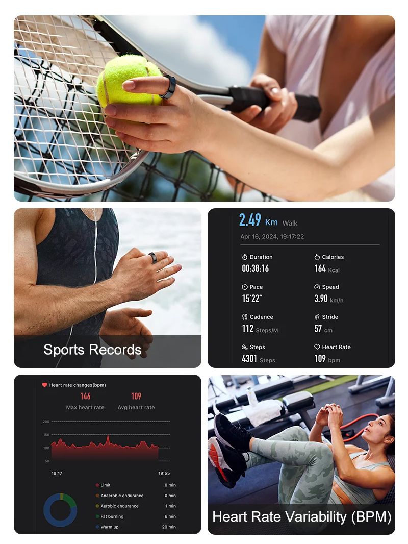 R09 Smart Ring 5ATM Waterproof - Temperature Ring Skin 评论和价格